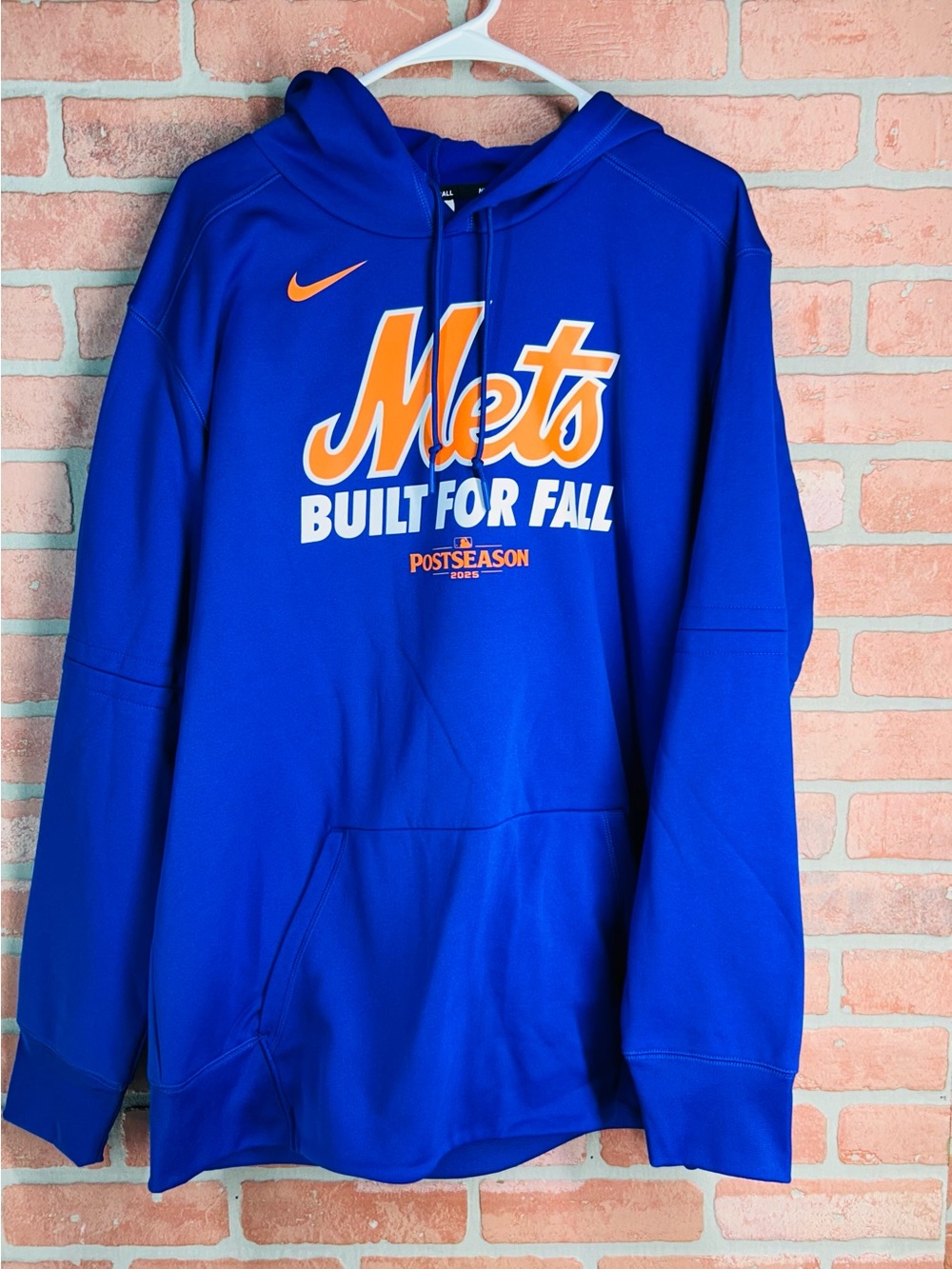 Nike Blue Pullover Hoodie with Black Nike Baseball Trim